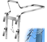 Stabilizzatore Scala a Forma di V con Paraurti in Gomma Antiscivolo, Distanziatore in Alluminio per Scaletta, Distanziale da Parete Universale, Accessorio Scale per Pulizia Tetti, Finestre e Grondaie