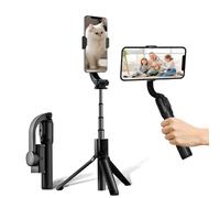 Stabilizzatore selfie con telecomando bluetooth, stabilizzatore smartphone a 1 asse, piccolo e leggero, pieghevole, per vlogging, YouTube, video dal vivo, compatibile con iPhone/Android