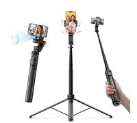 Treppiede Smartphone Tracciamento, Rollei Easy Creator Gimbal AI Tracking 360 Bastone Selfie Cellulare Estensibile 45~156cm con Telecomando Compatibile per iPhone/Android Video YouTube Tiktok e Vlog