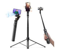 Treppiede Smartphone Tracciamento, Rollei Easy Creator Gimbal AI Tracking 360 Bastone Selfie Cellulare Estensibile 45~156cm con Telecomando Compatibile per iPhone/Android Video YouTube Tiktok e Vlog