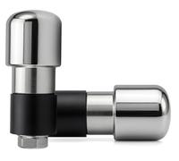 Set Contrappesi Manubrio V Parts Alluminio 17,5mm Argento per Moto