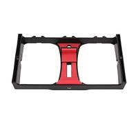 Stabilizzatori KIMISS, Gabbia per Videocamera per Telefono ABS Stabilizzatore Video per Smartphone Palmare Portatile per Streaming Live Vlog, Telefono con Larghezza da (Rosso)