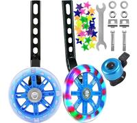 Stabilizzatori per Bicicletta per Bambini,Ruote da Allenamento per Flash Bicicletta,Ruote Ausiliarie per La Bicicletta,Ruote di Supporto per Bambini, Stabilizzatori Universali Bicicletta