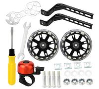 Stabilizzatori Piccole Ruote per Bambini Bici Supporto Ruota Ausiliare Parti di Ruote di Allenamento per Bambini 1 Paia di Sicurezza Ruote Posteriori Kids Equipment Nero