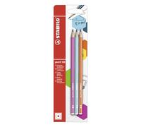 Stabilo 160 - Matita in Grafite - Pack da 3 - Rosa/Arancione/Azzurro - Gradazione HB