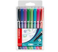 STABILO - 189-8 - Fineliner Stabilo Sensor - tratto 0,3mm - 8 colori assortiti - Stabilo - conf. 8 pezzi - 80097 - Conf. da 1 Pz. - 189-8