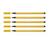STABILO 5 Filzstifte Dessin Pen 68, Currygelb