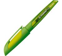 STABILO EASYbuddy - Penna Stilografica Ergonomica per Bambini - Lime/Verde - Punta Standard - Cartuccia Blu inclusa