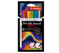 STABILO - 568-18-21-20 - Pennarello Pen 68 Brush Arty Line 568-18 - colori assortiti - Stabilo - astuccio 18 pezzi - 92795 - Conf. da 1 Pz. - 568-18-21-20