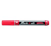 Stabilo 651/40 Mark-4-All Marker Permanente Punta Tonda, Rosso