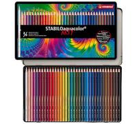 STABILO Matita colorata acquarellabile - STABILOaquacolor - Scatola in Metallo da 36 - Colori assortiti