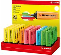 STABILO BOSS ESPOSITORE DA 45 PEZZI COLORI ASSORTITI GIALLO VERDE ARANCIO ROSA