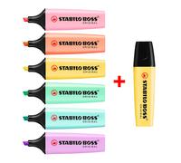 STABILO BOSS Evidenziatori Pastello Marker Pacco Da 7