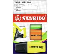 Stabilo Boss Mini Pack Evidenziatore Fluorescente Assortito 3 Unità