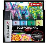Evidenziatore - STABILO BOSS ORIGINAL - ARTY - Cool Colors - Astuccio da 5 - Col