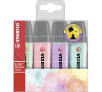 Evidenziatore Boss Original Pastel - punta a scalpello - tratto 2,0-5,0mm - astuccio 4 colori pastello : carta da zucche