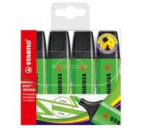 Stabolo Boss 70 Confezione da 4 pennarelli fluorescenti - corsa tra 2 e 5 mm - ricaricabile - inkjet a base acqua - colore verde