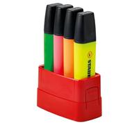 Stabilo BOSS ORIGINAL - Evidenziatore - BOSSparade - Set da Tavolo da 4 - Verde/Rosa/Arancio/Giallo