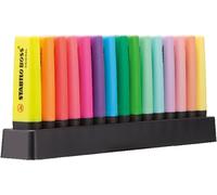 STABILO BOSS ORIGINAL - Evidenziatore - Desk-Set - 15 Colori Assortiti 9 NEON + 6 Pastel