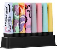 STABILO BOSS ORIGINAL - Evidenziatore - Desk-Set - 4 Pastel & 4 by Ju Schnee - 8 evidenziatori