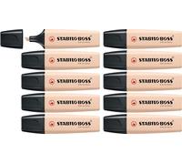Evidenziatore - STABILO BOSS ORIGINAL NatureCOLORS - Confezione da 10 - Sabbia