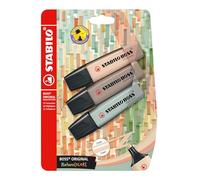 Stabilo BOSS ORIGINAL - Evidenziatore - NatureCOLORS - Pack da 3 - Sabbia/Cenere/Foglia di Tè