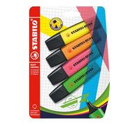 STABILO BOSS ORIGINAL - Evidenziatore - Pack da 4 - Giallo/Arancione/Rosa/Verde