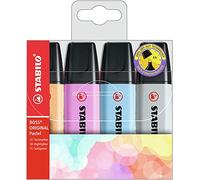 Evidenziatore Stabilo Boss Pastel - colori assortiti - tratto 2 - 5 mm - Stabilo - astuccio 4 pezzi