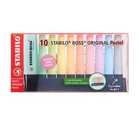 STABILO BOSS ORIGINAL Pastel - Evidenziatore - Desk-Set - 100% PASTEL - 10 evidenziatori