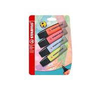Stabilo BOSS ORIGINAL Pastel - Evidenziatore - Pack da 4 - Arancione Papaya/Rosa Corallo/Azzurro Ghiaccio/Lime