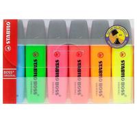 Stabilo Boss Originale Scalpello Punta Evidenziatori, Confezione da 6 - 70/6