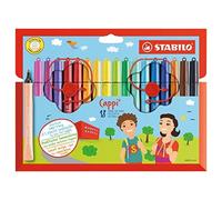 STABILO Cappi Fibra Punta Penna Con Cap-Ring Confezione 18 2 Cap-Rings -