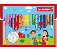 STABILO Cappi Fibra Punta Penna Con Cap-Ring Confezione 18 2 Cap-Rings -