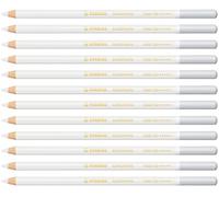 Stabilo CarbOthello - Matita colorata Premium - Confezione da 12 - Bianco Titanio