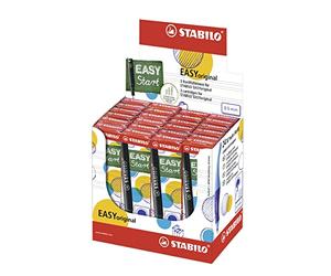 STABILO - Cartuccia per Penna Roller Ergonomica - EASYOriginal refill | Tratto M (0,5mm), 24 scatole con 3 cartucce ciascuna, Blu