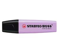 STABILO Confezione da 10 evidenziatori BOSS ORIGINAL pastello punta smussata 2-5 mm, lilla pastello