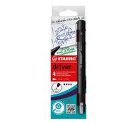 STABILO dr!ver penna tecnica Fine Nero Blu Verde Rosso 4 pz