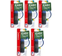 Stabilo Easy Original Refill - Cartucce d'inchiostro per ricaricare, medio, confezione da 5 x 6 pezzi, colore inchiostro blu (cancellabile)