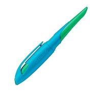 STABILO EASYbirdy - Penna Stilografica Ergonomica - Azzurro/Verde - per Destrimani - Punta Principiante - Cartuccia Blu inclusa
