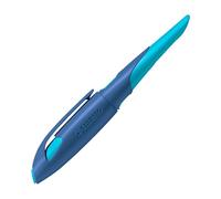 STABILO EASYbirdy - Penna Stilografica Ergonomica - Blu/Azzurro - per Destrimani - Punta Principiante - Cartuccia Blu inclusa