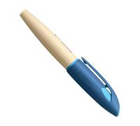 Stabilo EASYbirdy Timber - Penna Stilografica Ergonomica - Blu - per Mancini - Punta Principiante - Cartuccia Blu inclusa
