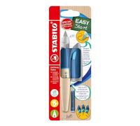 Stabilo EASYbirdy Timber - Penna Stilografica Ergonomica - Blu - per Mancini - Punta Principiante - Cartuccia Blu inclusa