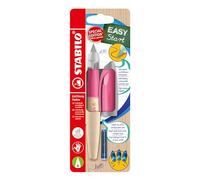 Stabilo EASYbirdy Timber - Penna Stilografica Ergonomica - Rosa - per Destrimani - Punta Principiante - Cartuccia Blu inclusa