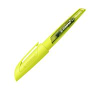 STABILO EASYbuddy NEON - Penna Stilografica Ergonomica per Bambini - Giallo NEON - Punta Principiante - Cartuccia Blu inclusa
