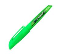 STABILO EASYbuddy NEON - Penna Stilografica Ergonomica per Bambini - Verde NEON - Punta Standard - Cartuccia Blu inclusa