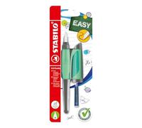 STABILO EASYbuddy - Penna Stilografica Ergonomica per bambini - in Verde Menta - Punta Principiante - Cartuccia Blu inclusa