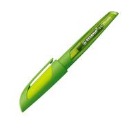 STABILO EASYbuddy - Penna Stilografica Ergonomica per Bambini - Lime/Verde - Punta Standard - Cartuccia Blu inclusa