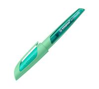 STABILO EASYbuddy - Penna Stilografica Ergonomica per Bambini - Verde Menta - Punta Mancini - Cartuccia Blu inclusa