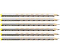 STABILO EASYcolors - Matita colorata Ergonomica - per Mancini - Confezione da 6 - Argento