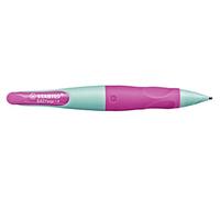 Stabilo EASYergo 1.4 - Matita a scatto Ergonomica - Turchese/Rosa per Mancini - con 3 mine 1.4 mm gradazione HB